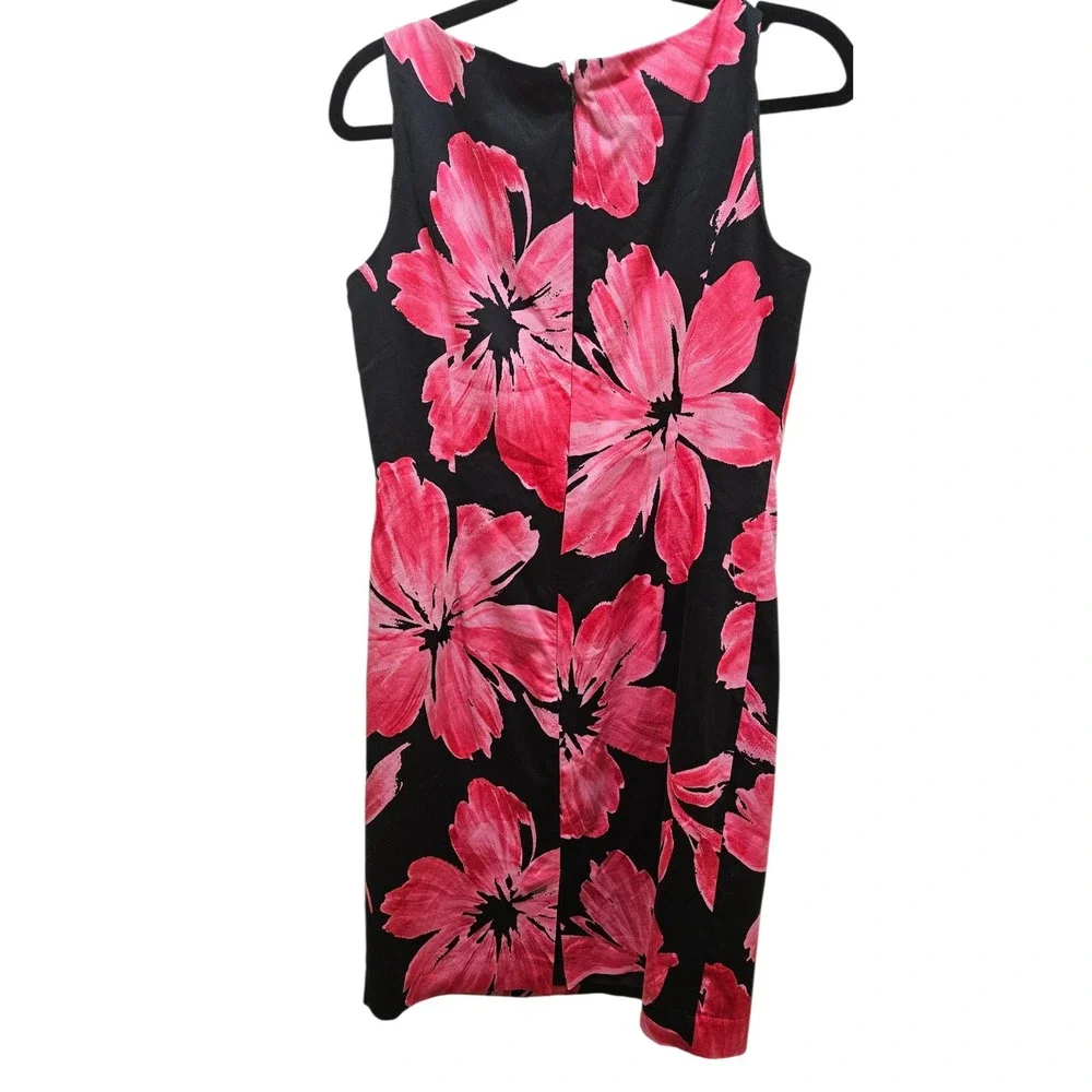 Jones New York Floral Print Dress Sleeveless Sheath Dress Woman's Size 10 - Picture 2 of 6
